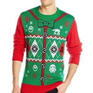 Officially Licensed Star Wars Ugly Christmas Sweater Men's Size S